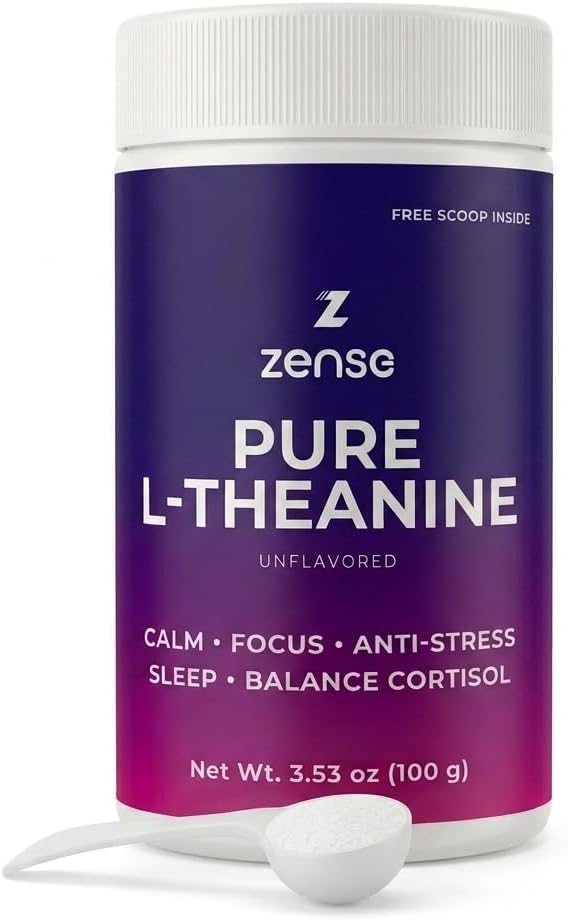 Pure L-Theanine Powder 100% [100gm-500 Servings] Natural L-Theanine Supplement - Only 1 Ingredient, Free of Sugar,Soy, Filler, Melatonin, Non-GMO, Vegan