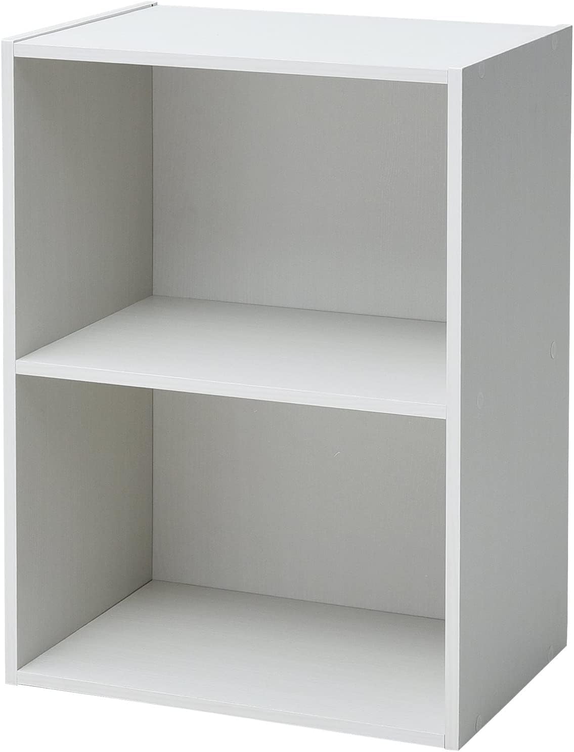 Yamazen GCB-2JW Color Box, 2 Tiers, Width 16.5 x Depth 11.4 x Height 23.2 inches 42 x 29 x 59 cm, White, Wood
