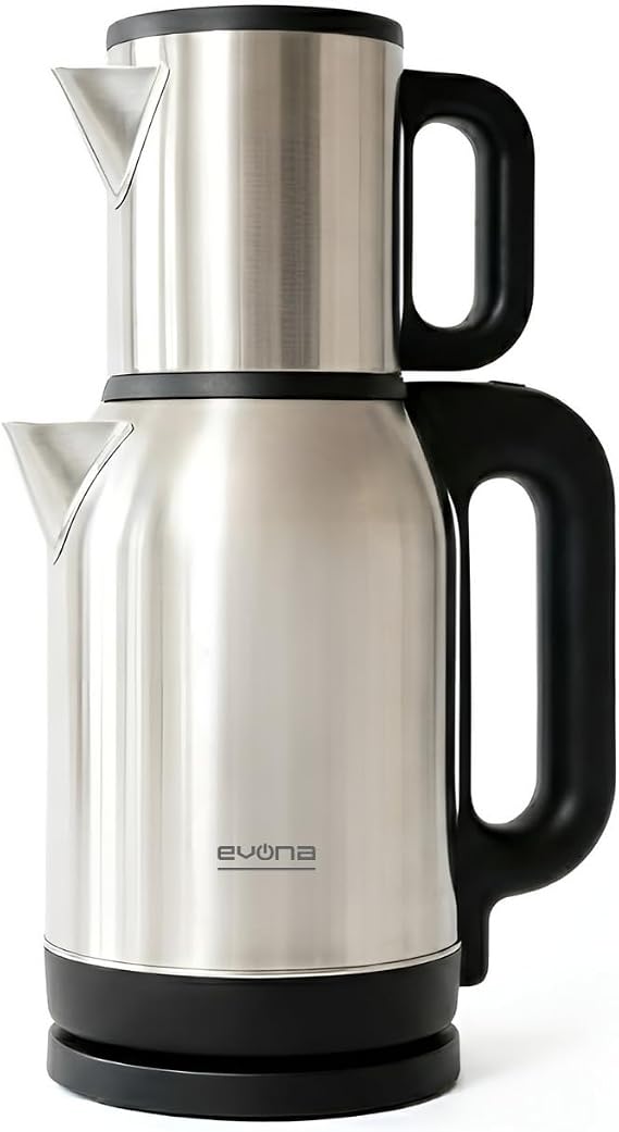 Evona Çelik 2 In 1 Çay Makinesi Su Isıtıcısı & Çaycı Steeltea