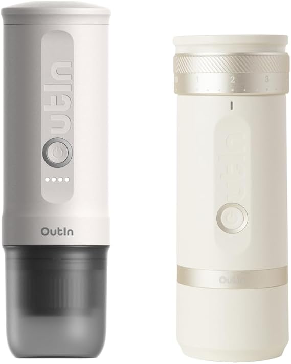 OutIn Nano Portable Electric Espresso Machine Fino Portable Electric Coffee Grinder