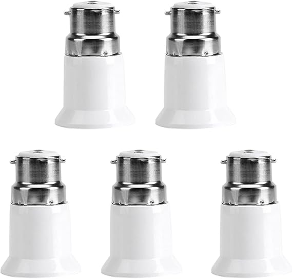 B22 to E26 Adapter Socket Base Bulb Adapter Converter Lamp Holders for LED Bulb Pack of 5, B22 to E26 Adapter Socket Base Bulb Adapter Converlight Bulb Base Socket Light Bulb Socket Light Bulb so