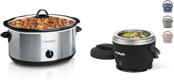 Crock-Pot 7 Quart Oval Manual Slow Cooker & Electric Lunch Box