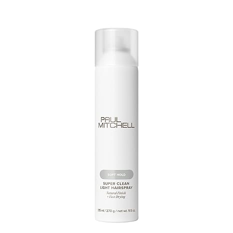 Paul Mitchell Super Clean Light Hairspray, Fast Drying, Soft Hold + Natural Finish, For Fine Hair, 9.5 oz
