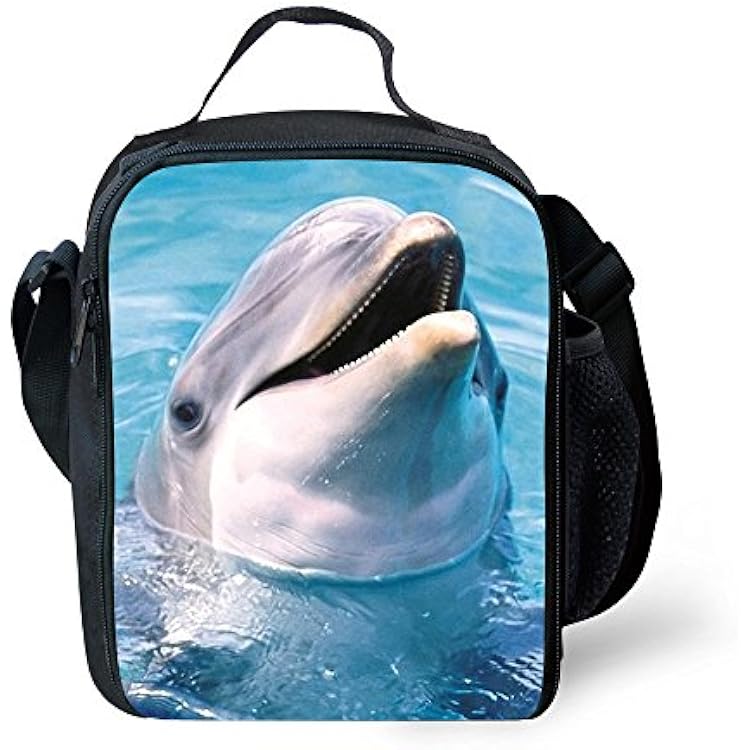 CARBEEN 3D Animal Dinosaur Cat Shark Husky and Dolphin Insulated Lunch Box Cooler Bag Animal10