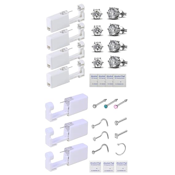 HYJLPAF 7 PACK Ear Nose Piercing Kit