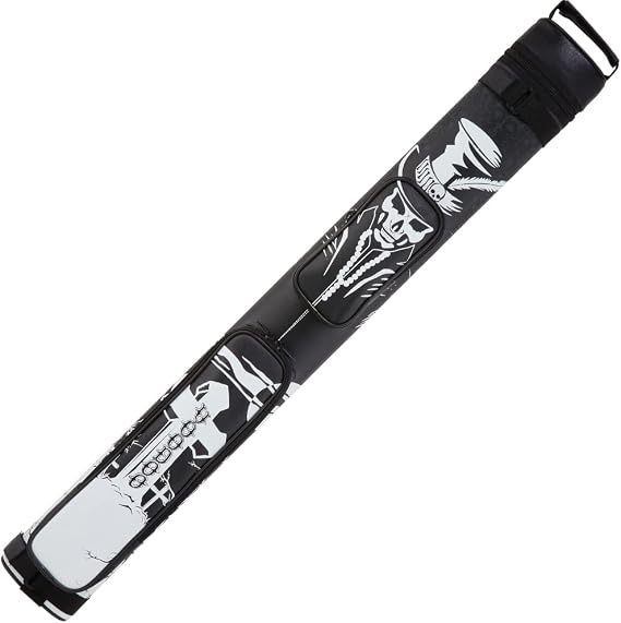 Voodoo VODC22D Oval Hard Pool Cue Case, Deluxe Hard Billiard Pool Cue Stick Carrying Case 2x2