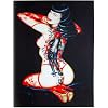 EMAG55 Metal Fridge Magnet 6 x 8 cm Tattoo Lady Nostalgia Tin Sign