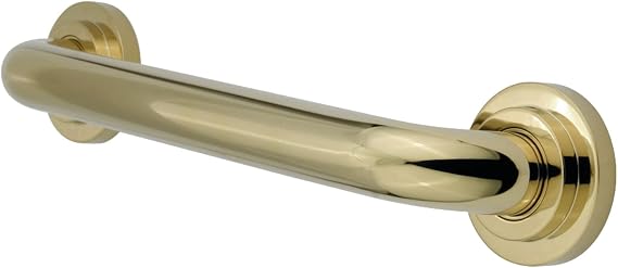Kingston Brass DR414162 Designer Trimscape Manhattan Decor 16-Inch Grab Bar with 1.25-Inch Outer Diameter, Polished Brass