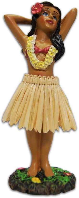 KC Hawaii Hula Girl Posing Mini Dashboard Doll 4.4 inches