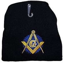 8" Freemason Masonic Embroidered Winter Beanie Skull Cap Toboggan Mason Hat