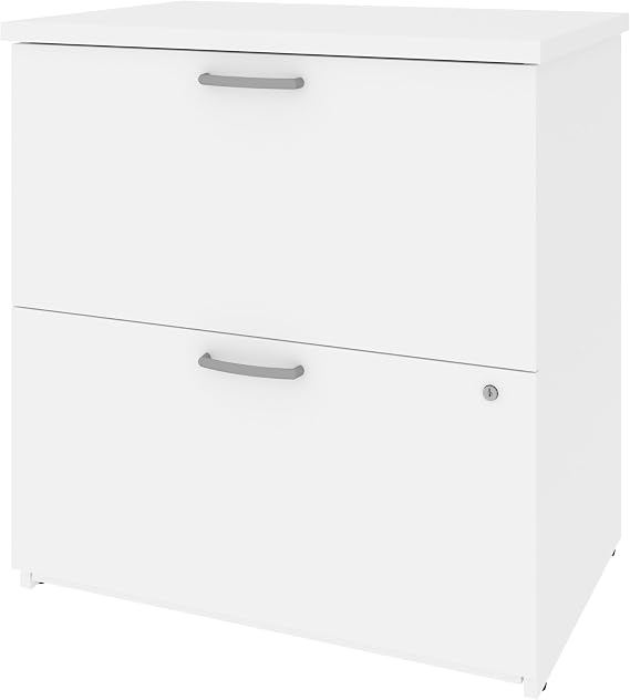 Bestar 2 Drawer Lateral File Cabinet, White, Logan, 28W