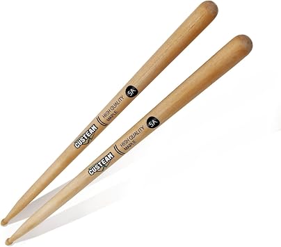 Maple Drum Sticks 5A - Tear drop Wood Tip - 5A Drumsticks for Drums