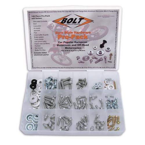 Bolt Motorcycle Hardware 2004-EUPP Euro Style Pro Bolt Pack, Red