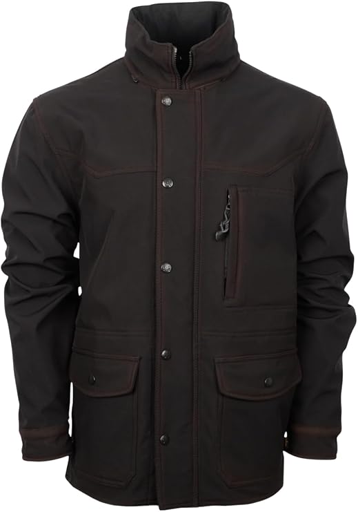 STS Ranchwear Western Jacket Mens Soft Shell L Enzyme Black STS9274
