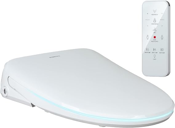 Smart Toilet Bidet Euroto Luxury Elongated for Bathroom Bowls, Toilet Seats, Unlimited Warm Water, Fashionable and slim design, Dual Memory, Dual Nozzle, Nightlight