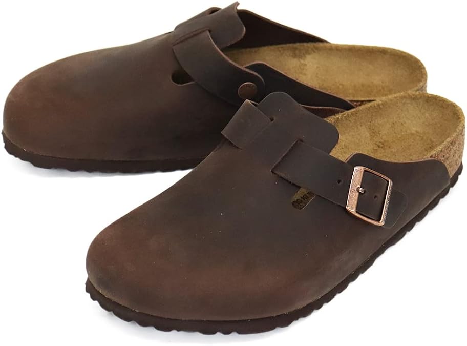 Birkenstock 0860131 BOSTON HABANA Leather Sandals, Regular Width
