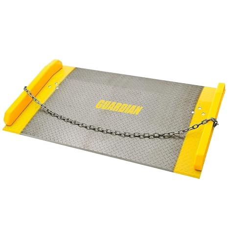 Dock Board, 60" x 48", Aluminum, 10,000 lb, for Forklifts, 5" H, Guardian