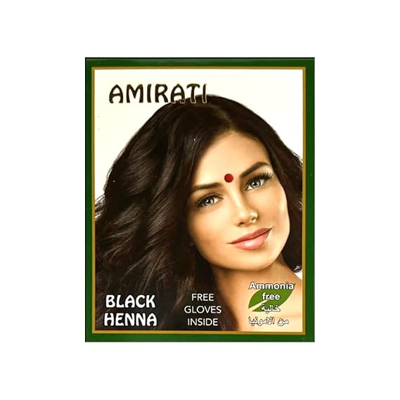 Amirati Super Black Henna Kangana 60 gms | Herbal Hair Color for Deep Black Color | 100% Natural, Ammonia-Free & Vegan | Covers Gray, Nourishes & Strengthens.