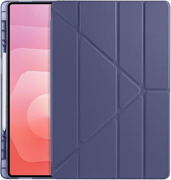 Samsung Galaxy Tab S11 Ultra SM-X930 / SM-X936 Kılıf 14.6 inç Kalem Bölmeli Silikon Tablet Kılıfı Lacivert