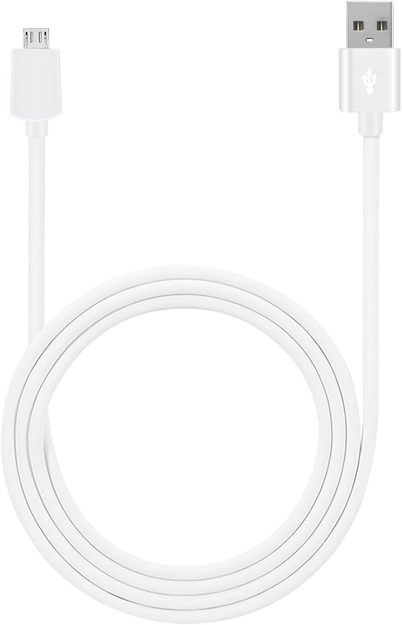 Halka 20ft USB-A - Mikro USB Güç Kablosu İç Mekan Kamerası (2. Nesil) - Beyaz