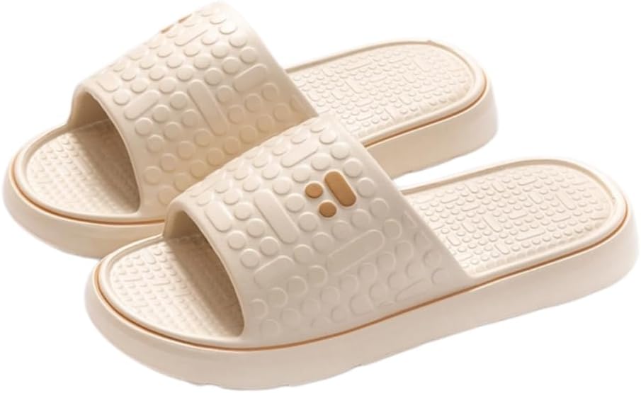 Summer Slippers for Men/Women Thick Non-Slip Shoes Indoor/Outdoor Slippers Quiet Bathroom House Sandals Soft Cloud-Like Comfort Home Shoes
