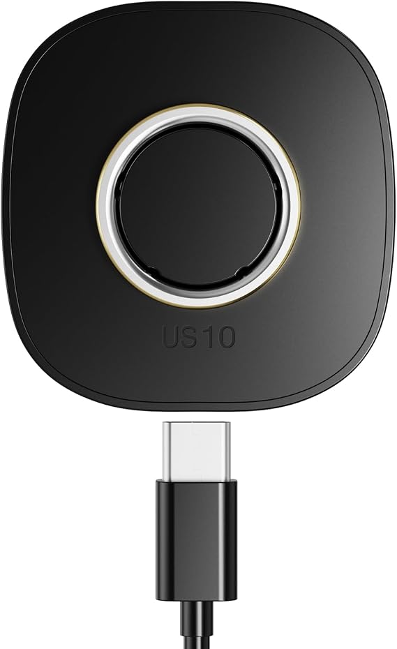 Compatible with Oura Ring Gen4 Charger Fast Charging Dock with USB-C Cable for Smart Ring (Black, Size 5) (Charging Dock, Size 10)