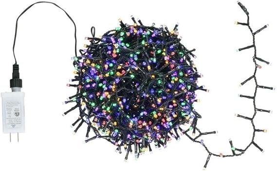 Vickerman 1000 Light Multicolor LED - Indoor/Outdoor 8-Function Snake Light Set - Remote Control - Timer and Dimmer for Lights - Multicolor Christmas Lights