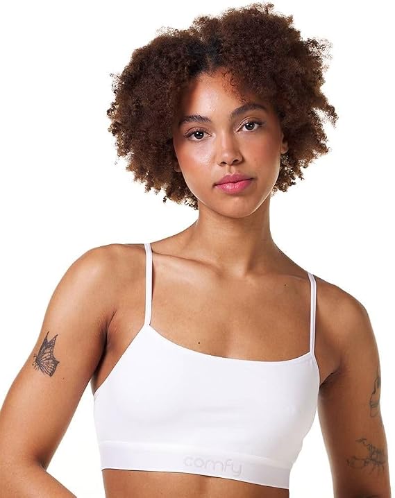 Comfyballs Womens Comfycel Crop Bra - White
