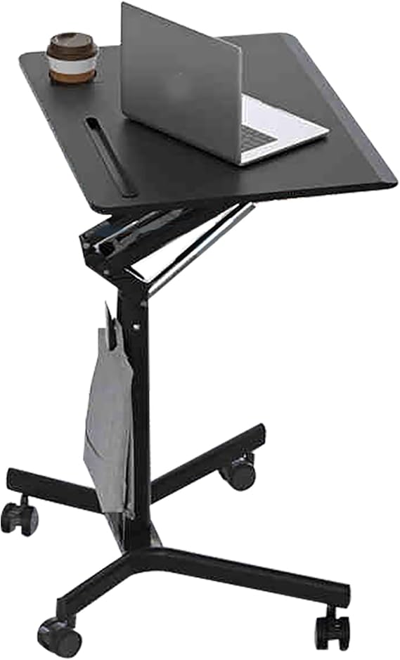 Podium Stand, Height Adjustable Standing Mobile Podium, Portable Pulpit for Church, Lectern Podium for Classrooms, Churches, Auditorium, Meeting Room(Black)