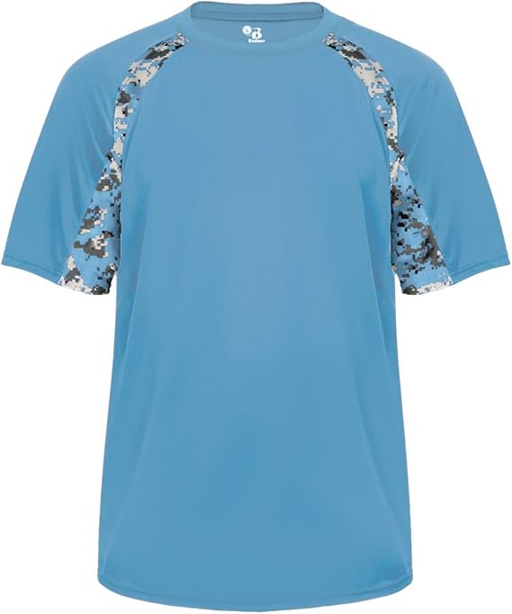 Badger Sport Columbia Blue Digi-Camo Youth MD Short Sleeve
