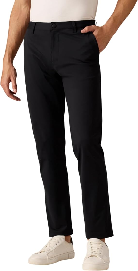 Rhone Mens Commuter Pant Classic Fit Dress Pants Flex-Knit 4-Way Stretch Fabric, Wrinkle Resistant, Machine Washable