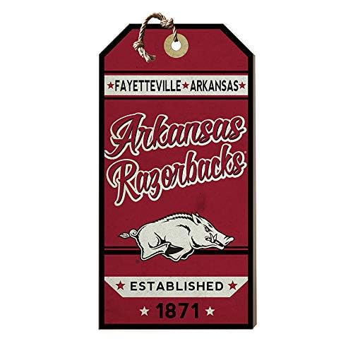 KH Sports Fan Arkansas Razorbacks Hanging Tag Team Spirit Sign, Multi