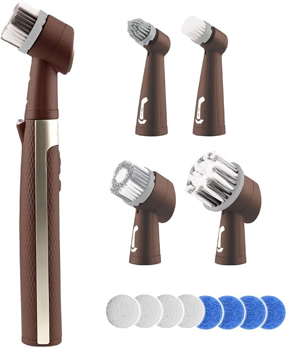 Horsepower Pocket Pony Waterproof Power Scrubber, Cordless, 5 Heads & LED