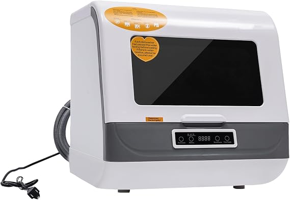 Portable Countertop Dishwasher 3 Programs Compact Dishwashers with Removable Filter for Apartments Boats and RVS