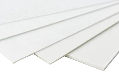 5pcs ABS Styrene Plastic Flat Sheet Plate 0.8mm x 200mm x 250mm White
