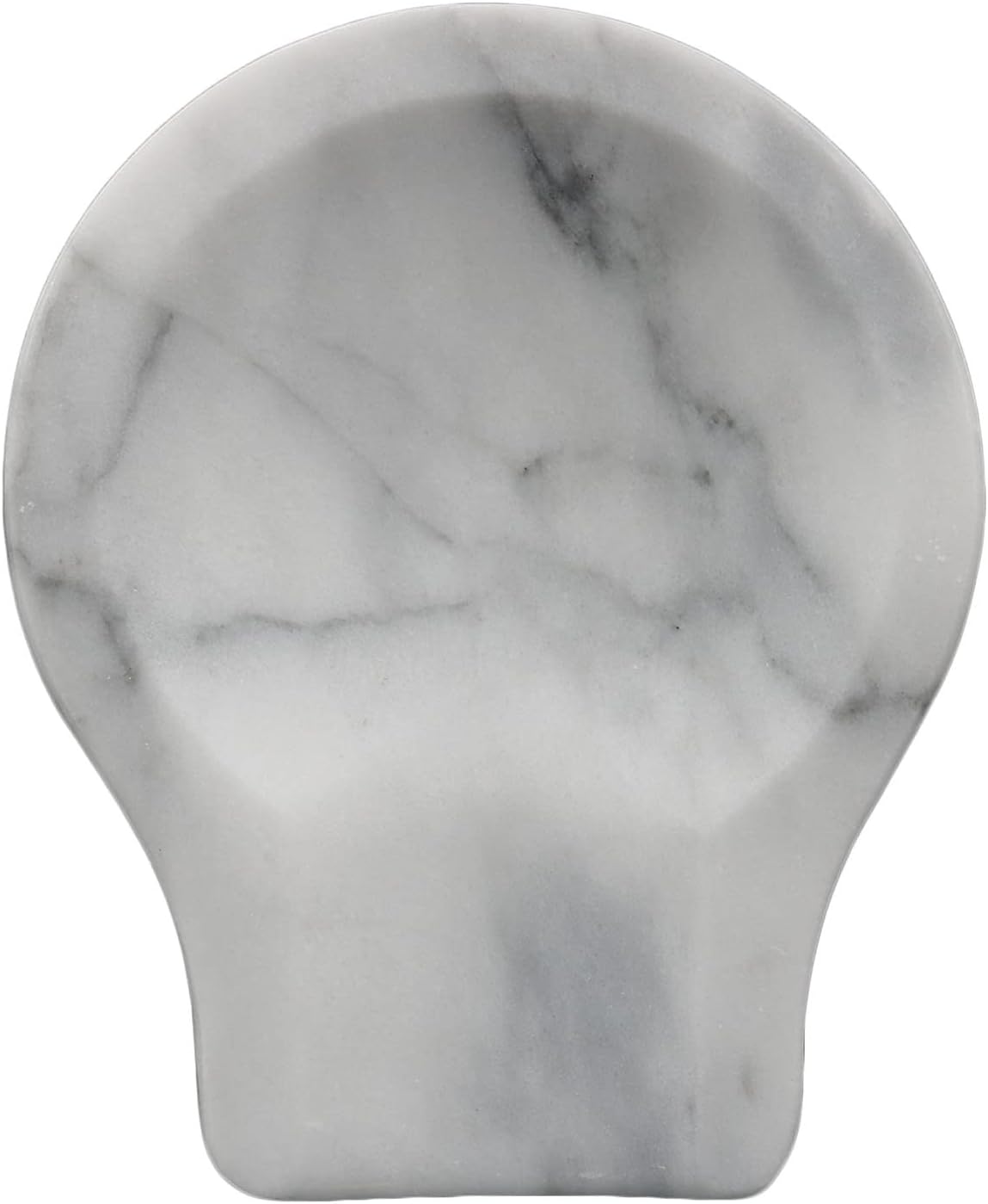 Marble Spoon Rest for Kitchen Counter, Cooking Utensil Holder for Stove Top, Spatula, Tongs Holder with Non-Slip Silicone Feet, 1 Pack