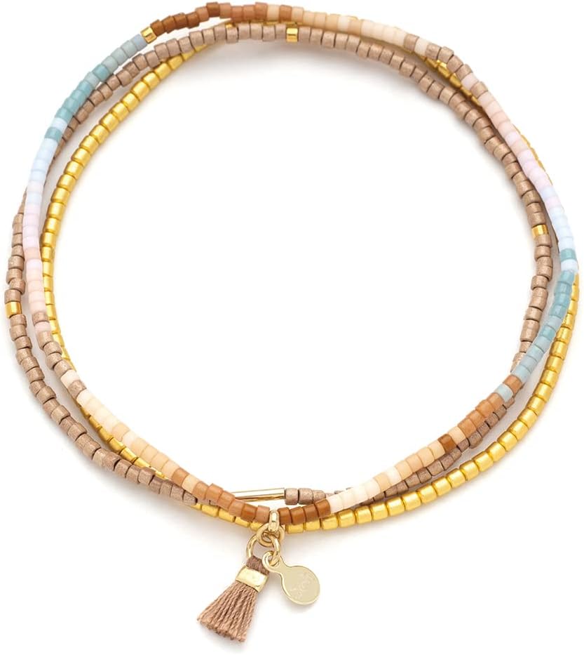 Scout Curated Wears - Chromacolor Miyuki Bracelet Trio - Desert MultiGold