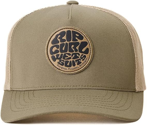 Rip Curl Men's Curve Peak, Structured Trucker Hat, Mesh Snapback Baseball Cap for Men, Adjustable