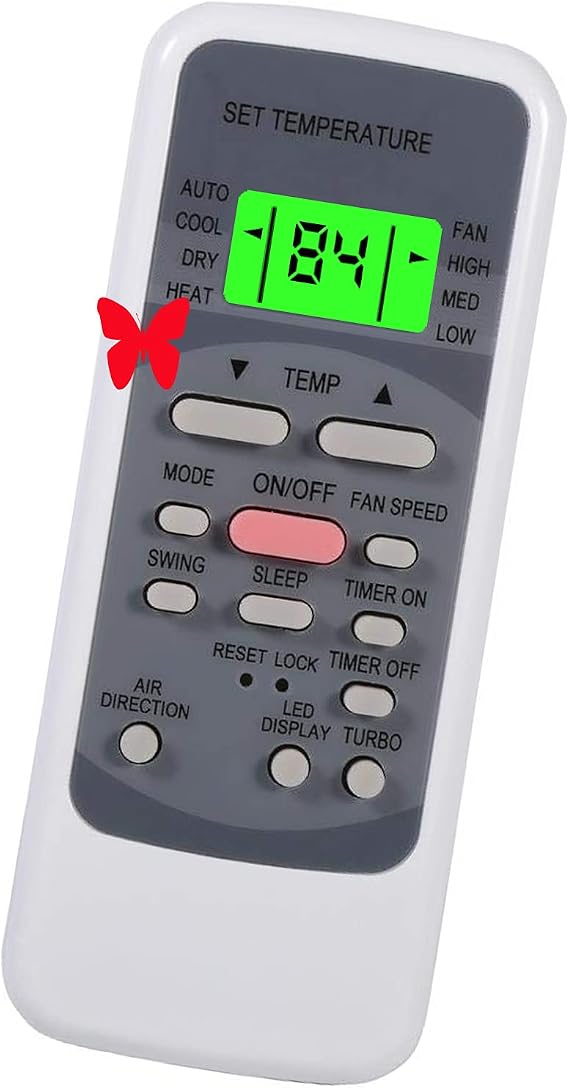 Replacement Air Conditioning Remote Control for Midea R51 Series R51/E R51/CE R51M/CE R51D/E R51M/BGE Compatible for Toshiba Electrolux Conia VESTEL QUUL Lasko NASCO