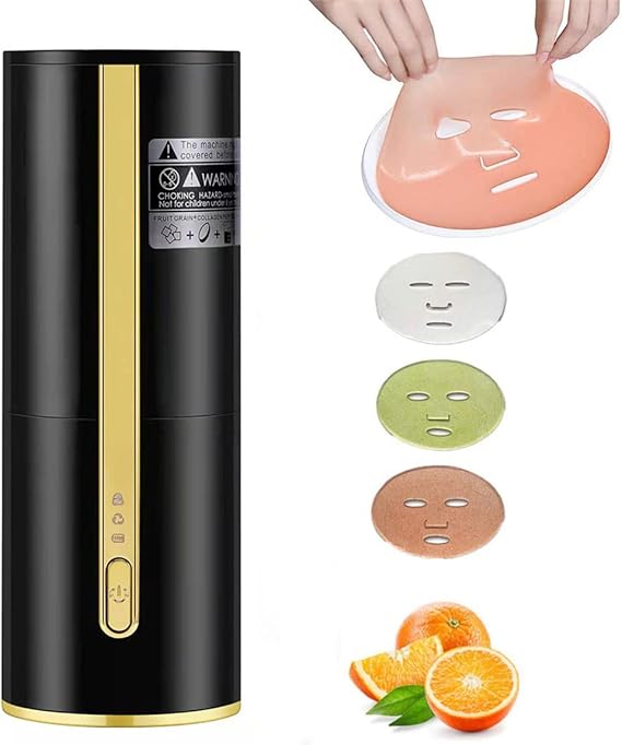 scosao Facial Mask Machine DIY Fruit Vegetable Face Mask Maker Automatic Face Cream Beauty Making kit with Voice Prompts for Skin Care Facial/Eyes SPA