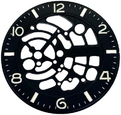 36.5 Watch Dial with Green Luminous for NH70 Movement Watch DIY Part Replacement Accessories Watch Color : Black