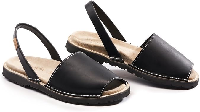 VISCATA Handmade in Spain Men's Barbada Leather Avarca Sandals