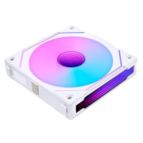 Lian Li UNI Fan SL-Infinity 120 Single Pack-White-UF-RSLIN120-1W | Single Pack, Daisy-Chain Design, Infinity Mirror, Cable Management, Customizable Lighting Effects