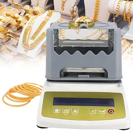 Gold Purity Tester Machine - 0.001g/cm3 Precision Analyzer for Gold, Silver, Palladium & Platinum - Jewelry Testing Device for Accurate Precious Metal Detection 300K