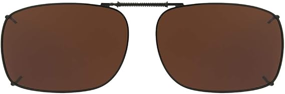 Solar Shield Clipon Rec 1 56 Polarized Rectangular Sunglasses
