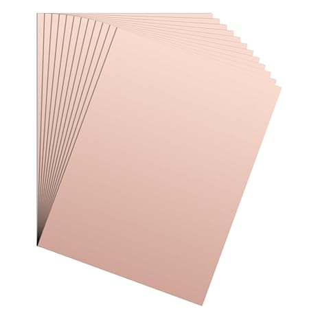PATIKIL 6x8 inch Single Sided Copper Clad Laminate PCB, 12 Pcs 1mm Thickness FR4 Copper Plated Universal Circuit Prototype Board for Etching DIY PCB Kit