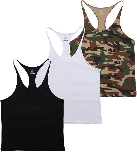 Muscle Alive Blank Bodybuilding Stringer Tank Tops Men Cotton