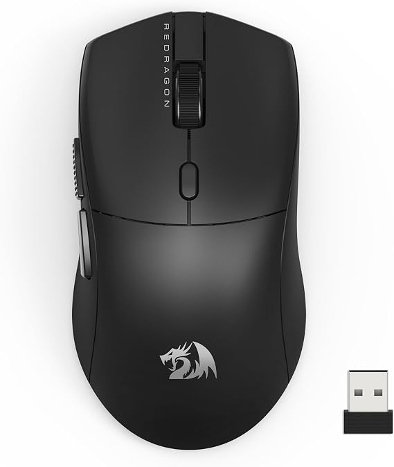Redragon Wireless Gaming Mouse, 3 Modes Lightweight Wireless Mouse, Full Programmable Buttons, 12000 DPI Software Supports DIY Keybinds, M815-STD