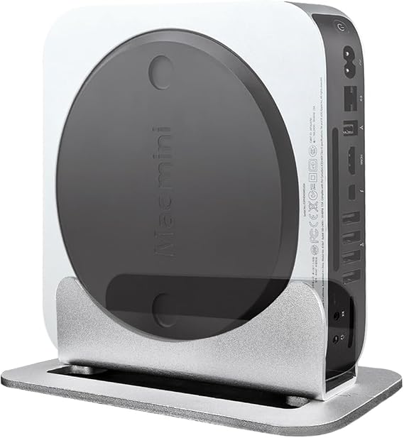 IFCASE Mac mini Vertical Stand, Aluminum Desktop Vertical Stand Holder for Apple Mac mini 2010-2023 M2 Pro (Silver)