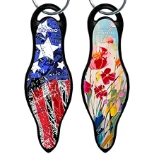 MUNIO Ultimate Protection Self Defense Keychain Bundle for Him and Her Non-Lethal, TSA Approved Personal Safety Keychain Set in Painted Bloom and Urban Patriot Made in USA